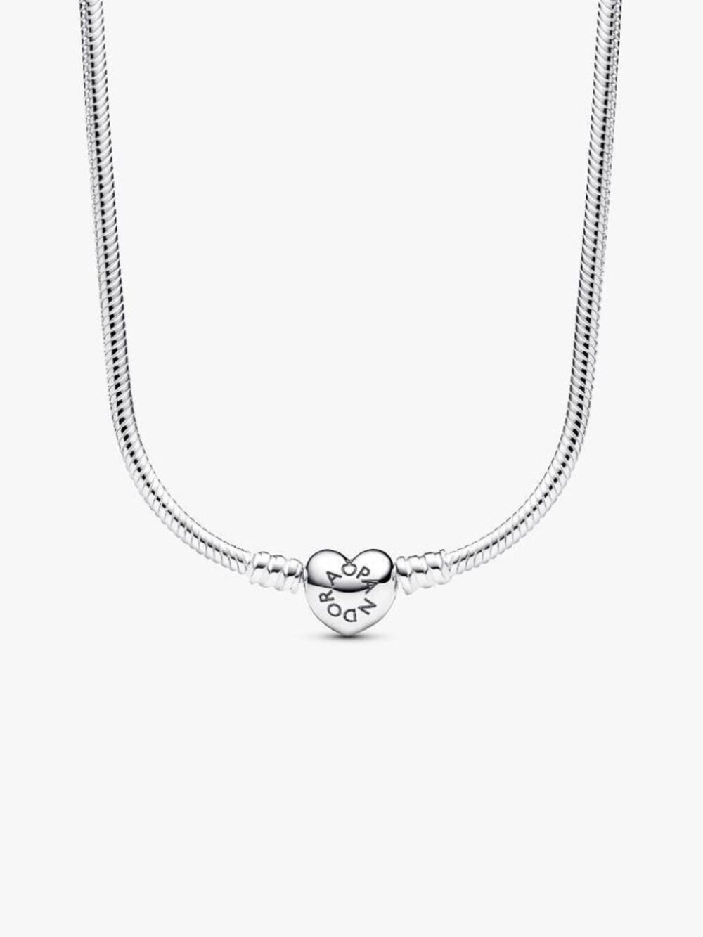 Pandora Moments Heart Clasp Snake Chain Necklace